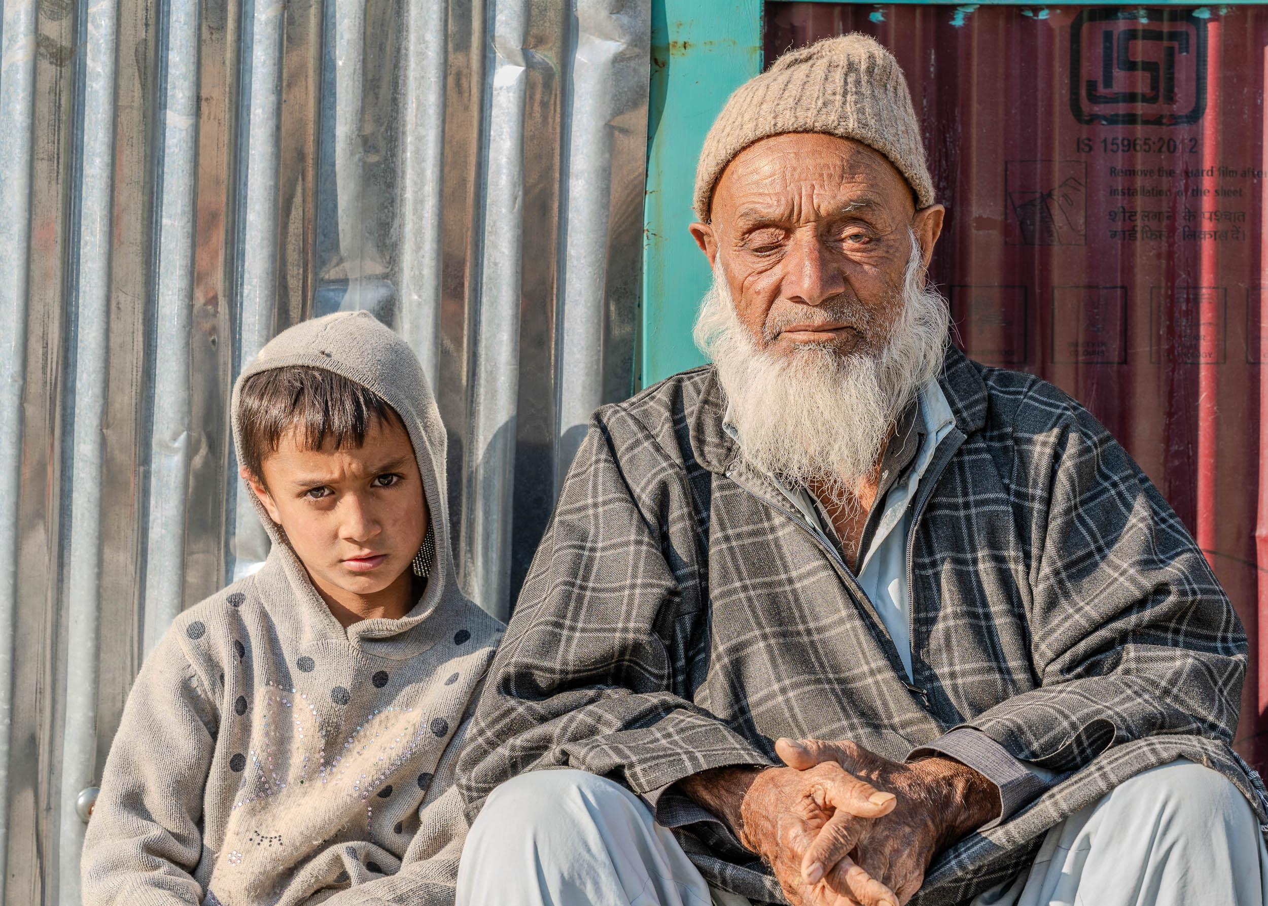 Boy with grandfather