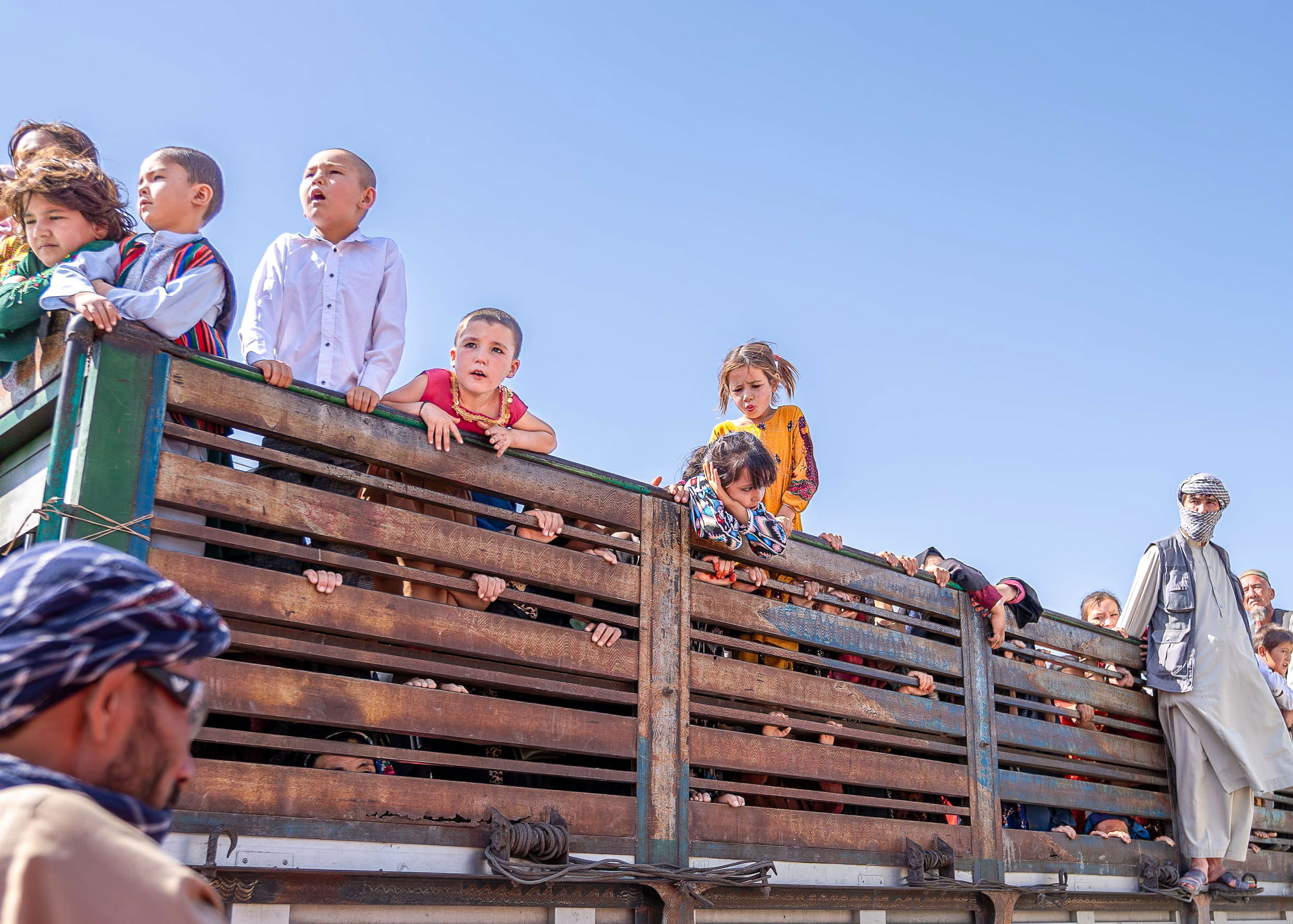Children in truck