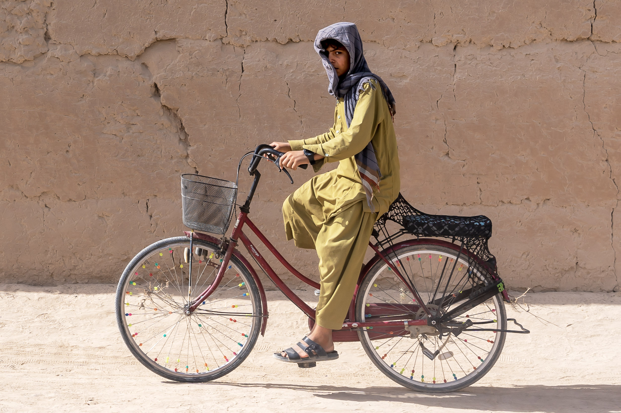 Boy on bicycle