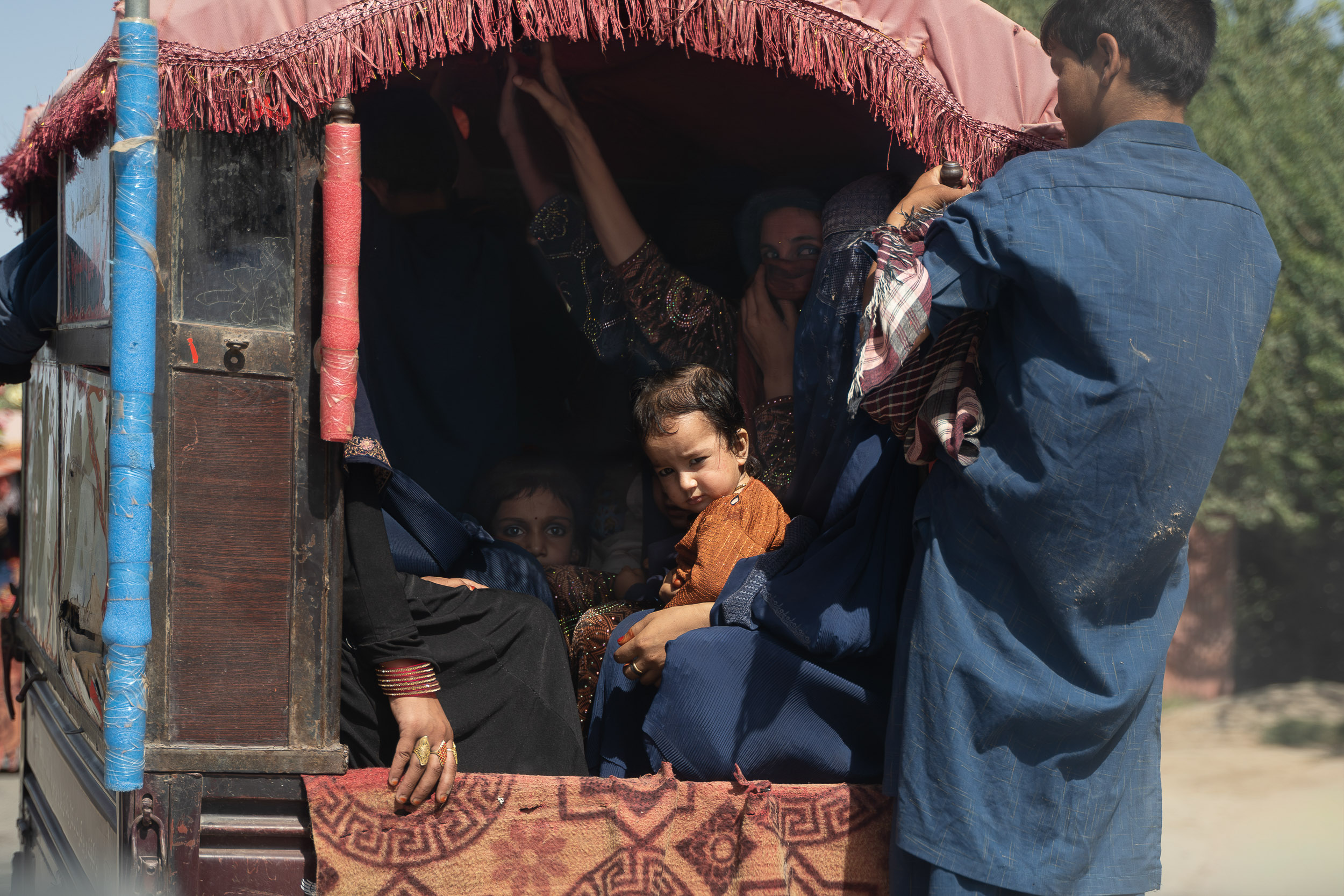 People in minibus